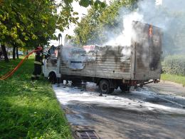 Pożar samochodu na Chabrach