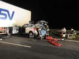 Kierowca ciężarówki zawracał na autostradzie