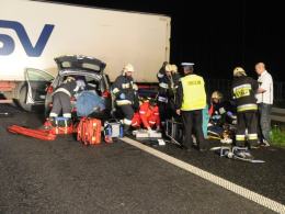 Kierowca ciężarówki zawracał na autostradzie