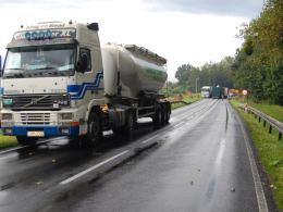 Zderzenie czterech ciężarówek w Malerzowicach