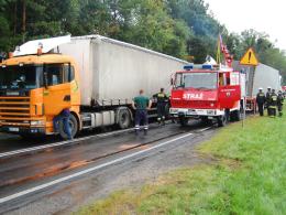 Zderzenie czterech ciężarówek w Malerzowicach