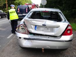 Karambol 4 pojazdów na przejeździe kolejowym