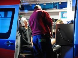 Bus z robotnikami wypadł z drogi
