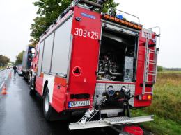 Zderzenie dwóch samochodów strażackich