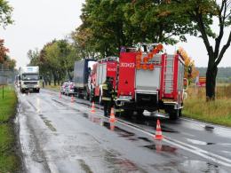 Zderzenie dwóch samochodów strażackich