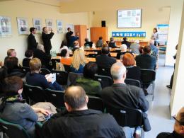 Sala konferencyjna Miejskiego Centrum Organizacji Pozarządowych.
