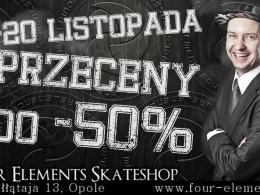 - 50% w Four Elements Skateshop