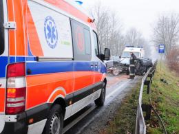 Czołowe zderzenie podczas wyprzedzania