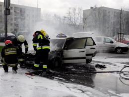Taksówka paliła się na Chabrach