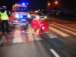 Nietrzeźwy pieszy potrącony na przejściu