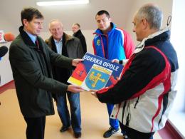 Prezydent Zembaczyński na murawie Centrum Sportu