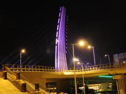 Wiadukt na Struga podświetlony