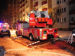 Pożar na siódmym piętrze bloku mieszkalnego