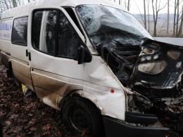 Bus uderzył w drzewo, dwie osoby ranne