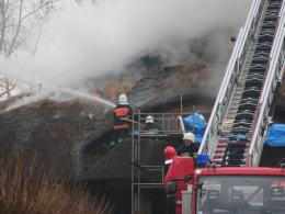 Pożar drewnianego domu w Dzikowie