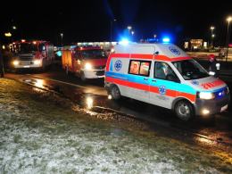 Wypadek na Wrocławskiej, uszkodzona latarnia