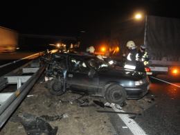 Cudem nie doszło do tragedii na autostradzie A4. Sprawca wypadku był pijany.