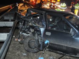 Cudem nie doszło do tragedii na autostradzie A4. Sprawca wypadku był pijany.