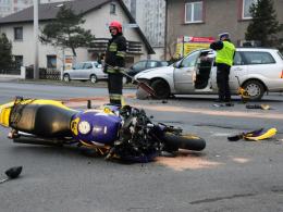 Wypadek motocyklisty w Opolu
