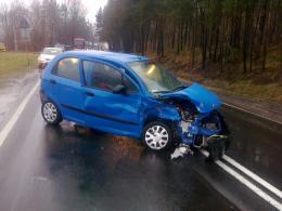 Wypadek dwóch samochodów w Malerzowicach