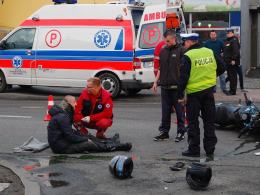 Motocyklista poszkodowany w wypadku