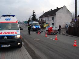 Motocyklista poszkodowany w wypadku
