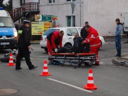 Motocyklista poszkodowany w wypadku