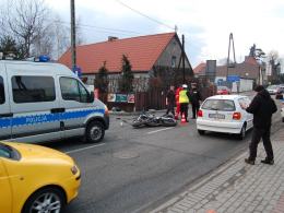 Motocyklista poszkodowany w wypadku