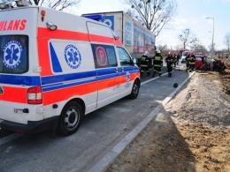 Wypadek we Wrzoskach, droga już przejezdna