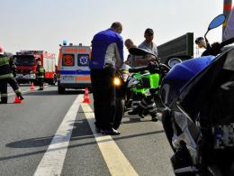 Zderzenie dwóch motocykli na obwodnicy Opola
