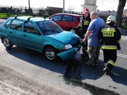 Zderzenie samochodów i motocyklu w Opolu