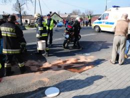 Zderzenie samochodów i motocyklu w Opolu
