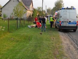 22-letni motocyklista ranny w wypadku