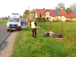 22-letni motocyklista ranny w wypadku