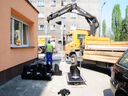 Sygnalizacja świetlna przy Placu Kazimierza