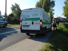 Pasażer dostawczego busa ranny po zderzeniu