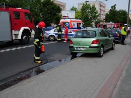 Zderzenie samochodu i motocykla na Chabrach