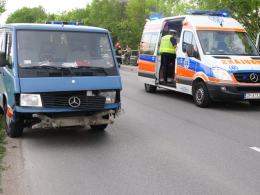 Motocyklista uległ wypadkowi przy wyprzedzaniu