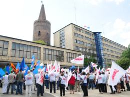 Związkowcy "Solidarności" pikietowali w Opolu