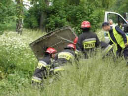 Kierowca golfa z promilami wylądował w rowie