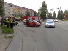 Zderzenie trzech samochodów na ulicy Oleskiej