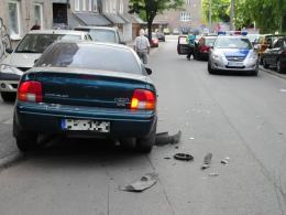 Cztery auta uszkodzone na ulicy Waryńskiego