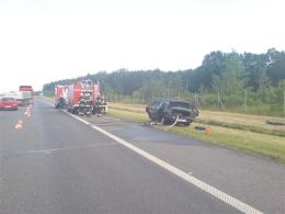 Na autostradzie palił się samochód