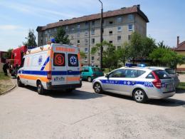 Na Metalchemie paliła się klatka schodowa