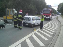 Zderzenie dwóch fiatów w Lędzinach