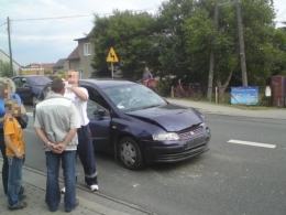 Zderzenie dwóch fiatów w Lędzinach