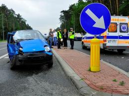 Matiz skasowany po zderzeniu z ciężarówką