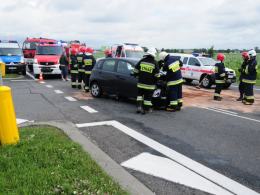 Zderzenie na "grzybku", kierująca wymusiła pierwszeństwo