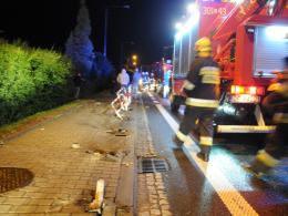 Pijany kierowca rozbił porsche panamera