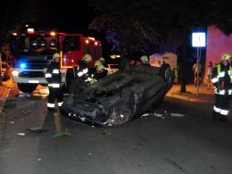 Dachowanie na ul. 1 Maja, kierowca miał 1,5 promila